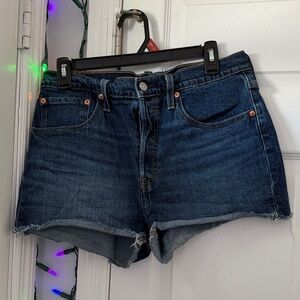 Levi's Dark Blue Jean Shorts for Women